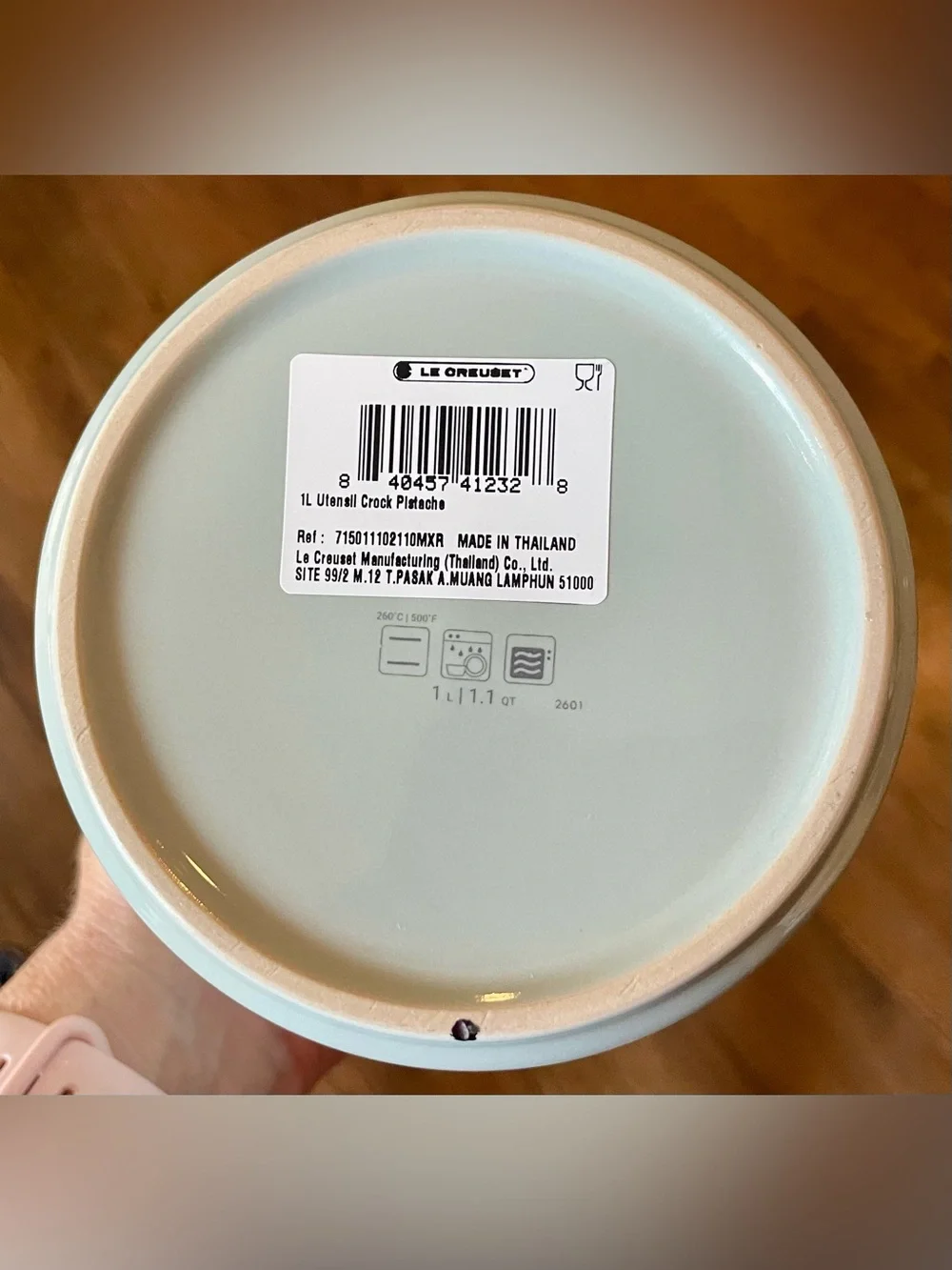 NWT Le Creuset Pistache Stoneware Crock